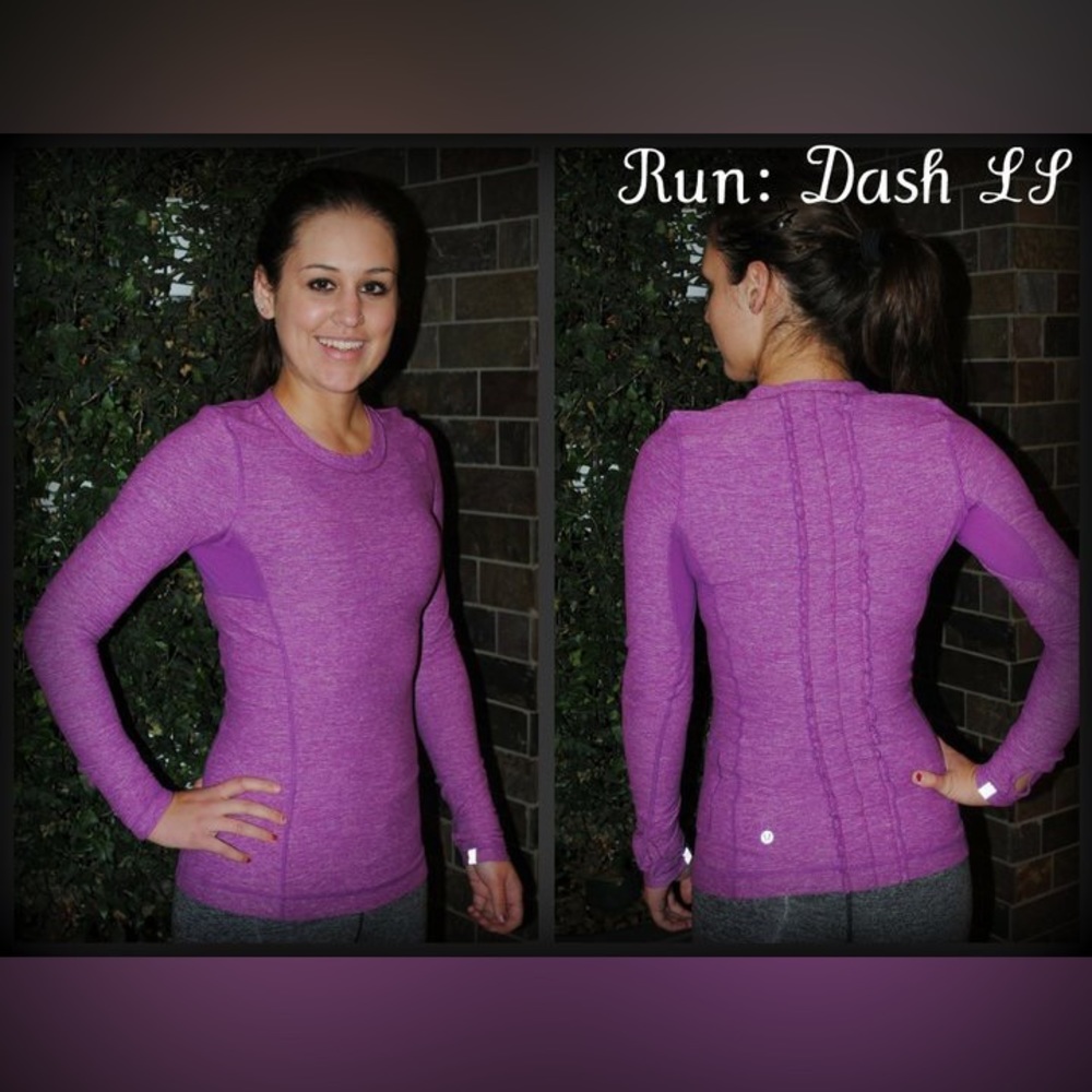 LULULEMON RUN DASH RUFFLE BACK LONG SLEEVE